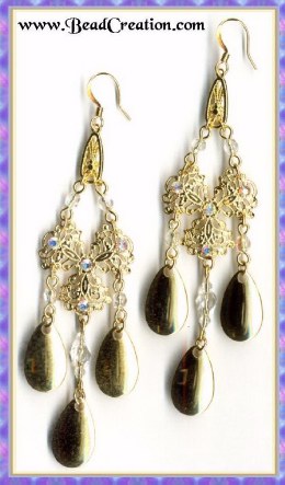 gold filigree earrings with crystal stones,chandelier earrings,chandeliers