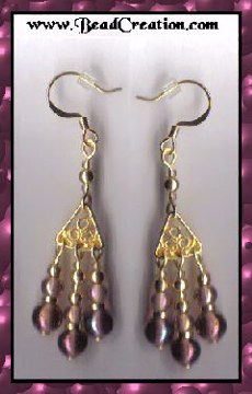 purple chandelier earrings