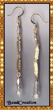 long gold dangle earrings beaded earrings