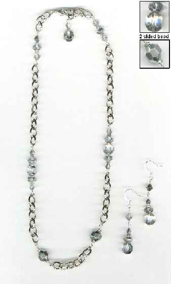 silver beaded chain necklace