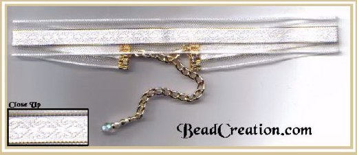 white ribbon choker necklace toga jewelry