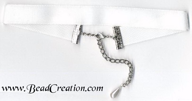 white velvet choker necklace