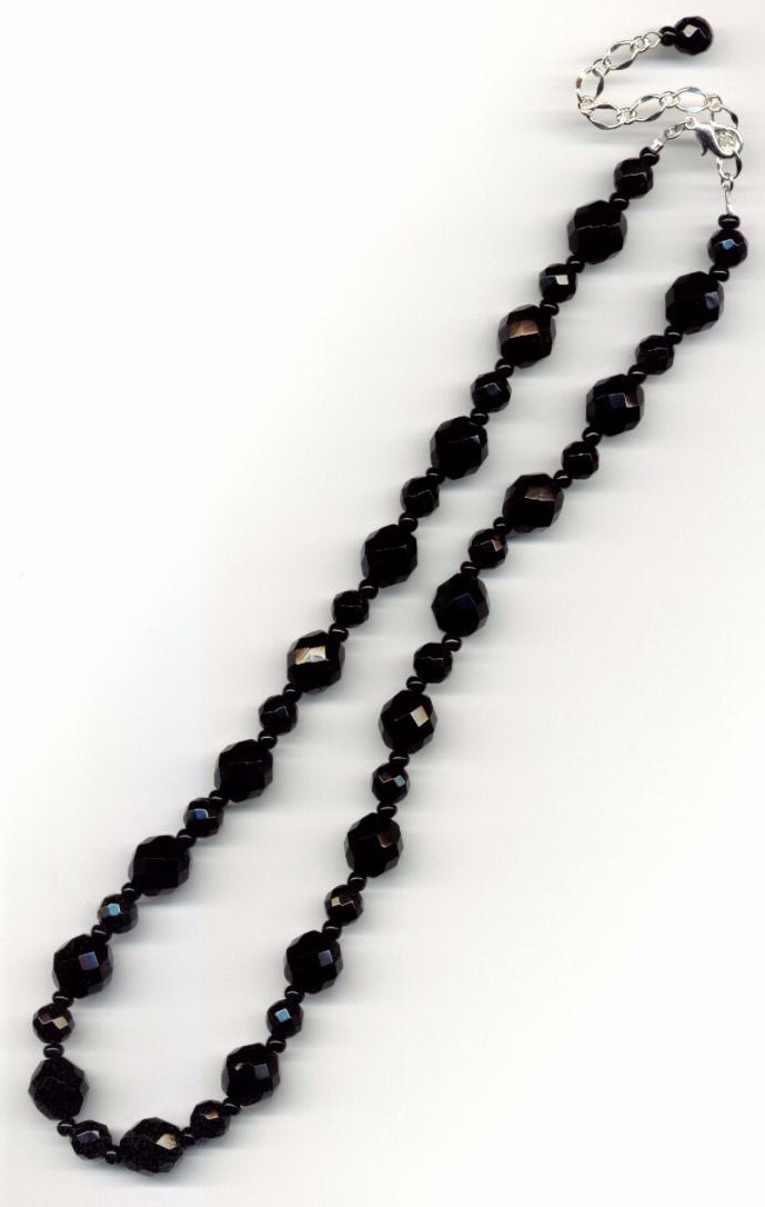 black beaded necklace