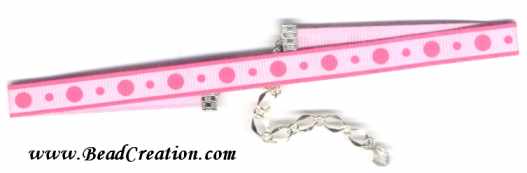 pink,ribbon choker,narrow,polk a dot,pink,necklace