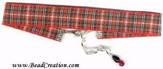 red plaid choker necklace,school girl