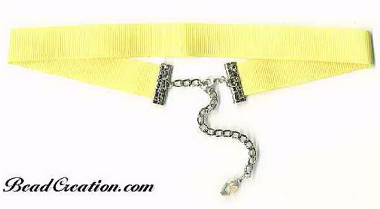 yellow ribbon choker necklace ribbon