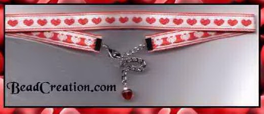 red heart choker necklace adjustable
