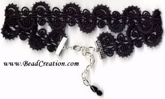black choker necklace, fancy