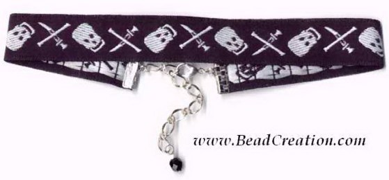 skull jewelry,pirate necklace,choker