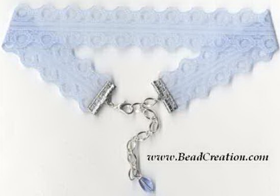 light blue choker necklace