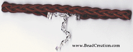 brown braided necklace