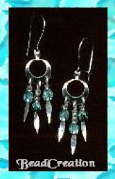 mini turquiose chandelier earrings