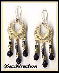 brass chandelier earrings