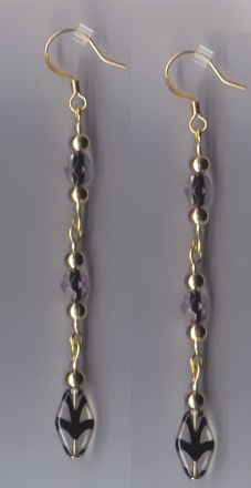 dangle earrings long beaded earrings camoflage glass earrings