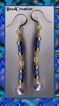 dangle earrings long beaded earrings blue dangle beaded earring