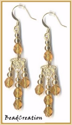 Topaz chandelier earrings