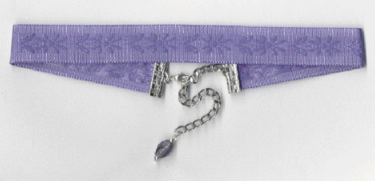 purple ribbon choker