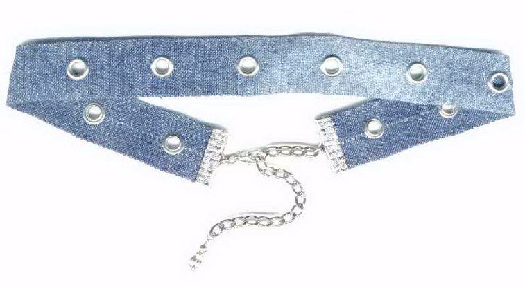 Blue Jean Fashion,ribbon choker,silver,fashion jewelry