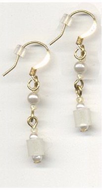 white earrings, glow in the dark earrings, unusual style, unique, alternative jewelry