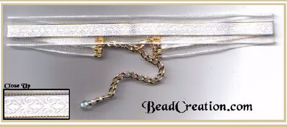 white ribbon choker necklace toga jewelry