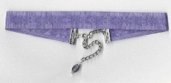 purple ribbon choker