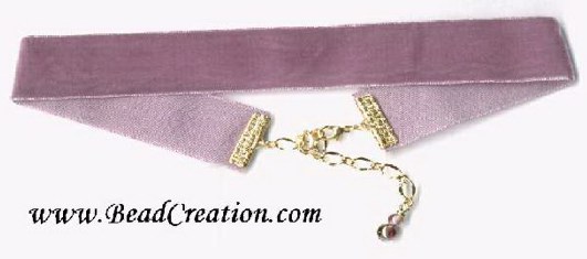 pink velvet choker necklace