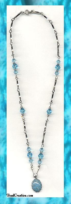 Turquiose Pendant Necklace Adorned with beautiful glass beads
