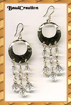 gold hoop chandelier earrings