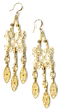 long gold chandelier earrings filigree chandeliers