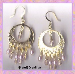 short chandelier earrings pink beaded earrings