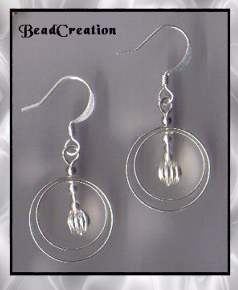 silver hoop earrings, double hoop earrings