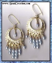 blue chandelier earrings beaded earrings hoop handcrafted gold chandelier earrings