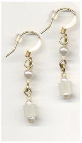 white earrings, glow in the dark earrings, unusual style, unique, alternative jewelry