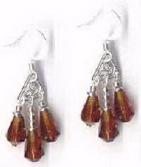 brown small chandelier earrings