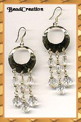 gold hoop chandelier earrings