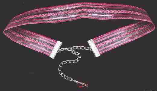 pink ribbon choker
