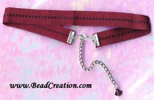 burgundy ribbon choker,burandy necklace