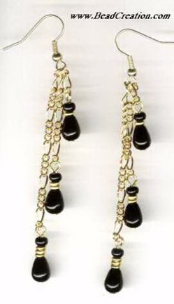 long black earrings