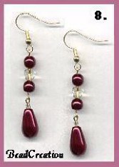 burgundy dangle earrings fashion prom style