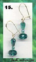 short teal earrings